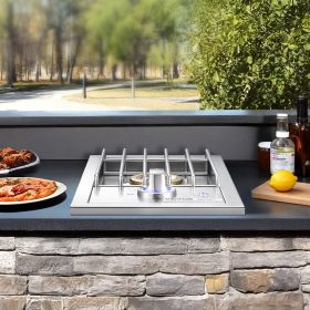 Single Grilling Side Burner For Outdoor 17,000BTU Propane & Natural Gas