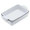 VEVOR Ceramic Baking Dish, 7" x 11", Bakeware Set of 2, Rectangular Casserole Dish Set, Baking Pans with Handles, Oven Secure