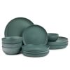 Caspian Green 12-Piece Ceramic Dinnerware Set