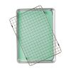 Aluminum Sheet Pan Set with Wire Rack Silicone Baking Mat, 3-Piece, 13"x18"