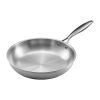 VEVOR Tri-Ply Stainless Steel Frying Pan, 3 Pcs Set (8, 10, 12 in), Cooking Skillet with Heat-Resistant Handle, Chef's Kitchen Cookware, Oven, Gas
