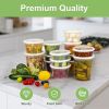 60 Sets (120-Piece) Deli Containers with Lids, 32/16/8 oz X 20 Set Each, Leak-Proof BPA Free Airtight Takeout Plastic Food Storage Containers for Soup