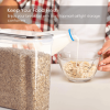 Set of 4, Airtight Food Storage Containers, 135.2 fl oz, Black