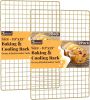 Cooling Racks for Cooking and Baking - 2 PCS 10" x 15" Grid Wire Baking Rack for Oven Cooking, Baking, Grilling