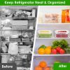 2Pcs Deli Meat Container With Lid for Fridge Stackable Bacon Container Clear Food Storage Box with Lid Meal Prep Container for Lunch Meat Salami Cold