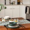 Caspian Green 12-Piece Ceramic Dinnerware Set