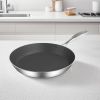 SOGA 34cm Stainless Steel Fry Pan â€“ Large Non-Stick Induction Compatible Frying Pan Skillet for Home and Professional Kitchen Cooking
