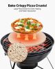 VEVOR Pizza Stone, 16 in Round Pizza Stone, 0.67" Thick Extra Large Baking-Stone with Rack Stand, 1450 Fahrenheit Heat-Resistant Cooking Stones