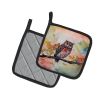Elf Owl Pair of Pot Holders Kitchen Heat Resistant Pot Holders Sets Oven Hot Pads for Cooking Baking BBQ, 7 1/2 x 7 1/2