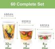 40 Sets (80-Piece) Deli Containers with Lids 32 oz, Leak-Proof BPA Free Airtight Takeout Plastic Food Storage Containers for Soup