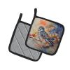 Northern Hawk Owl Pair of Pot Holders Kitchen Heat Resistant Pot Holders Sets Oven Hot Pads for Cooking Baking BBQ, 7 1/2 x 7 1/2