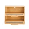 VEVOR Double Layer Bread Box for Kitchen Counter, Large Capacity Bamboo Bread Storage Container, Farmhouse Wooden Breadbox for Homemade Bread