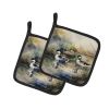 Bufflehead Pair of Pot Holders Kitchen Heat Resistant Pot Holders Sets Oven Hot Pads for Cooking Baking BBQ, 7 1/2 x 7 1/2
