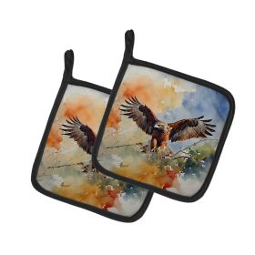 Hawk Pair of Pot Holders Kitchen Heat Resistant Pot Holders Sets Oven Hot Pads for Cooking Baking BBQ, 7 1/2 x 7 1/2 (Default: Default)
