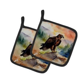 Eagle Pair of Pot Holders Kitchen Heat Resistant Pot Holders Sets Oven Hot Pads for Cooking Baking BBQ, 7 1/2 x 7 1/2 (Default: Default)