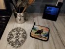 Eagle Pair of Pot Holders Kitchen Heat Resistant Pot Holders Sets Oven Hot Pads for Cooking Baking BBQ, 7 1/2 x 7 1/2