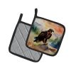 Eagle Pair of Pot Holders Kitchen Heat Resistant Pot Holders Sets Oven Hot Pads for Cooking Baking BBQ, 7 1/2 x 7 1/2