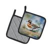 Northern Pintail Pair of Pot Holders Kitchen Heat Resistant Pot Holders Sets Oven Hot Pads for Cooking Baking BBQ, 7 1/2 x 7 1/2