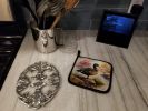 American Black Duck Pair of Pot Holders Kitchen Heat Resistant Pot Holders Sets Oven Hot Pads for Cooking Baking BBQ, 7 1/2 x 7 1/2